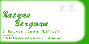 matyas bergman business card